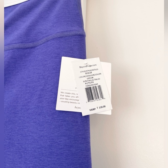 Beyond Yoga Purple Leggings with White Accents - Picture 3 of 5